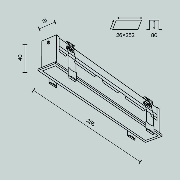 Встраиваемый светильник Technical DL066-20W3-6K-W