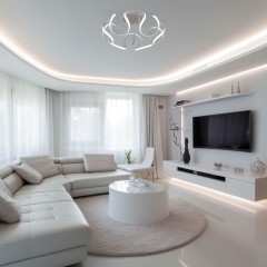 Потолочный светодиодный светильник с пультом управления 90238/1 белый