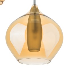 803053 Подвес PENTOLA 3х25W G9 ХРОМ/ЯНТАРЬ