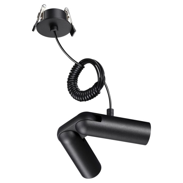 359386 KONST NT24 041 черный База встраиваемая для ввода питания с гибким угловым соединителем «L» и проводом-подвесом (длина провода - 2м) IP20 48V GLAT