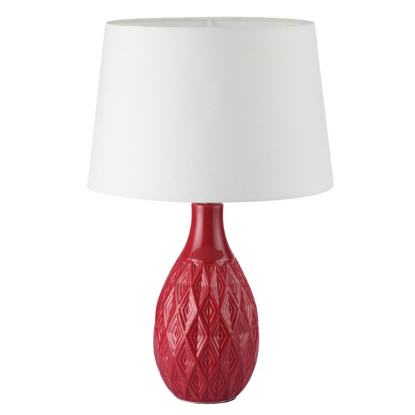 8137/1T MODERNI LN25 000 красный/белый, керамика/текстиль Настольная лампа Е27 1*60W 220V YARA