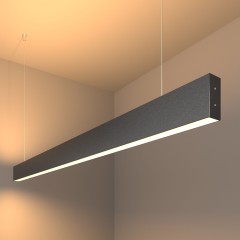 Линейный светодиодный подвесной двусторонний светильник 128см 50Вт 3000К черный LSG-01-2-8*128-35-3000-MSh