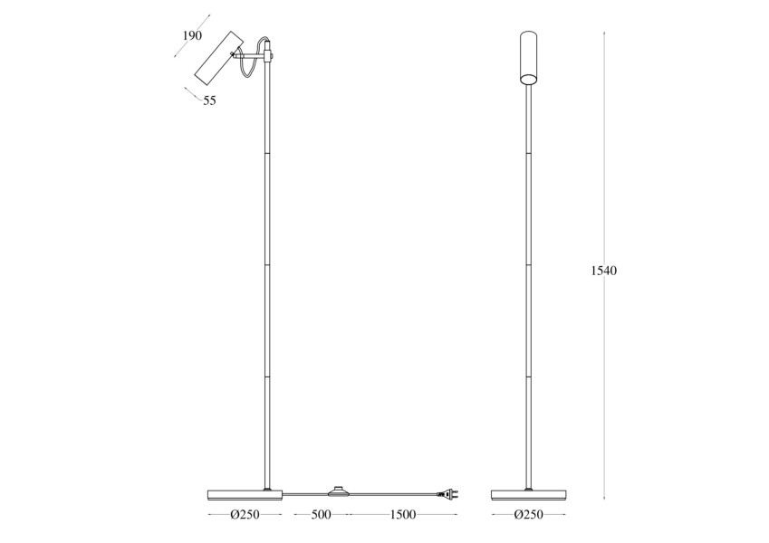 Напольный светильник (торшер) Maytoni MOD129FL-01B