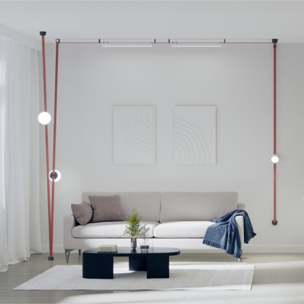 DK5577-WH Cветильник для трека-ремня Belty, серия Linear, со светодиодом, L642*W40*H45мм, 48V DC, 24W, RA90, 120°, 3000K, IP20, белый, алюминий