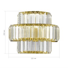 SL1622.311.01 Светильник настенный ST-Luce Латунь/Прозрачный LED 1*21W 4000K TIVOLI