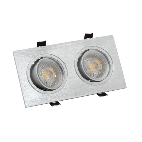 DK3022-CM Встраиваемый светильник, IP 20, 10 Вт, GU5.3, LED, серый, пластик