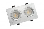 DK3022-CM Встраиваемый светильник, IP 20, 10 Вт, GU5.3, LED, серый, пластик