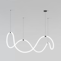 Подвесной светодиодный светильник ССТ с пультом управления 90288/1 черный