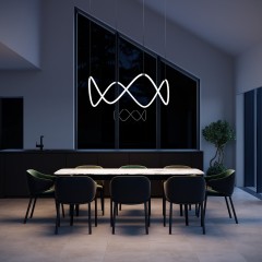 Подвесной светодиодный светильник ССТ с пультом управления 90288/1 черный