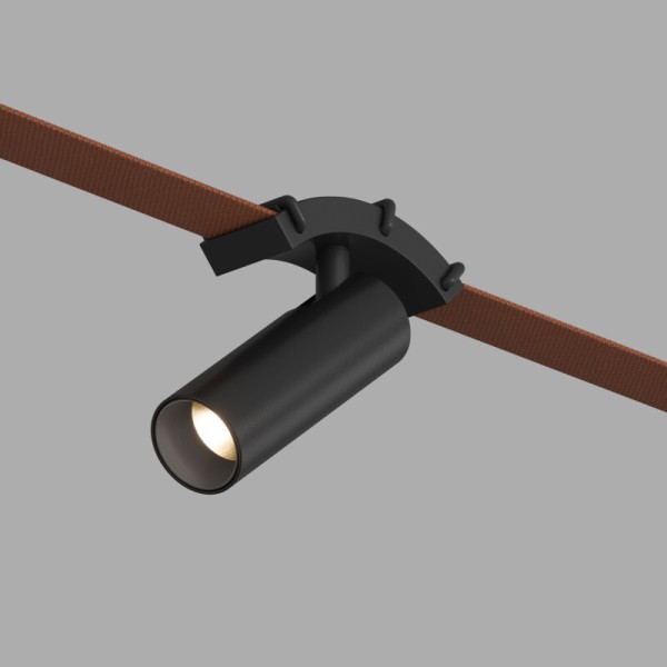 DK5547-BK Поворотный светильник для трека-ремня Belty, серия Spot, со светодиодом, D35*L126.5мм, 48V DC, 7W, RA90, 30°, 3000K, IP20, черный, алюминий