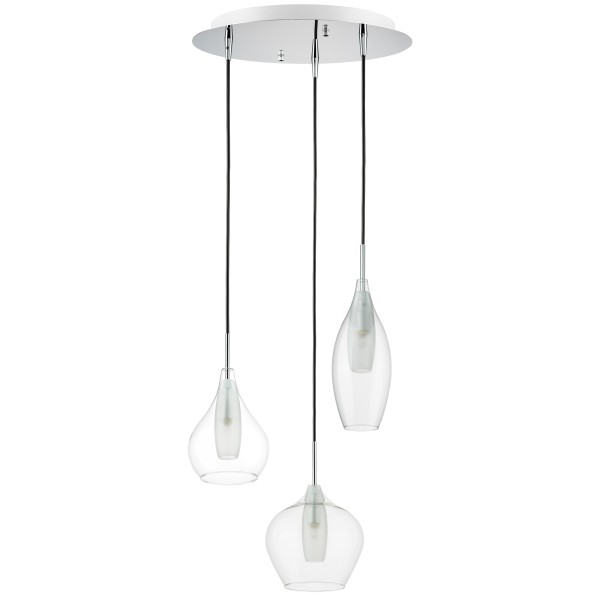 803051 Подвес PENTOLA 3х25W G9 ХРОМ/ПРОЗРАЧНЫЙ