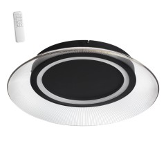 359190 OVER NT23 308 черный Светильник накладной диммируемый, в комплекте пульт ДУ IP20 LED 3000К~6000К 48W 220-240V WELLE