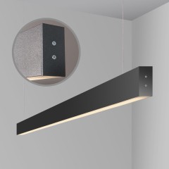 Линейный светодиодный подвесной двусторонний светильник 103см 40Вт 4200К черный LSG-01-2-8*103-32-4200-MSh