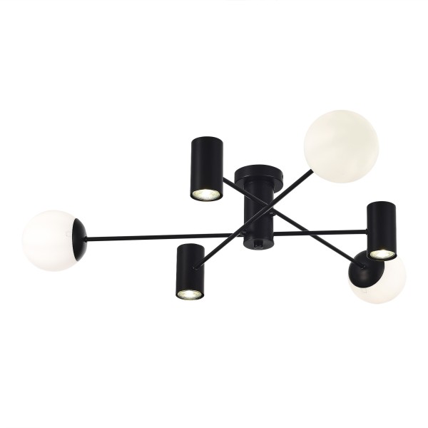 SLE1105-402-06 Светильник потолочный Черный/Белый GU10+E27 3+3*5+60W RAITO