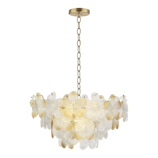 SL6240.203.12 Светильник подвесной ST-Luce золотистый/Прозрачный, янтарный E14 12*60W TENDER