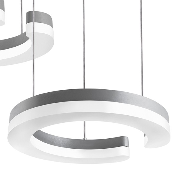 763339 Подвес UNITARIO 34.5W LED 3795LM СЕРЕБРО МАТОВЫЙ 3000K