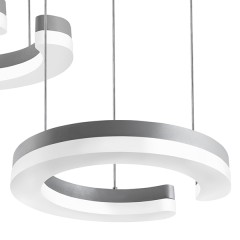 763339 Подвес UNITARIO 34.5W LED 3795LM СЕРЕБРО МАТОВЫЙ 3000K