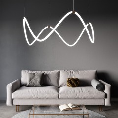 Подвесной светодиодный светильник ССТ с пультом управления 90288/1 латунь