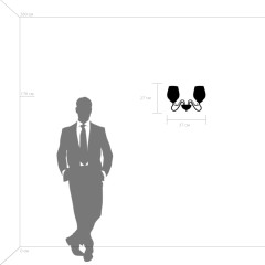 734627 Бра BOLLA 2х40W E14 ЧЕРНЫЙ/ЗОЛОТО/ПРОЗРАЧНЫЙ