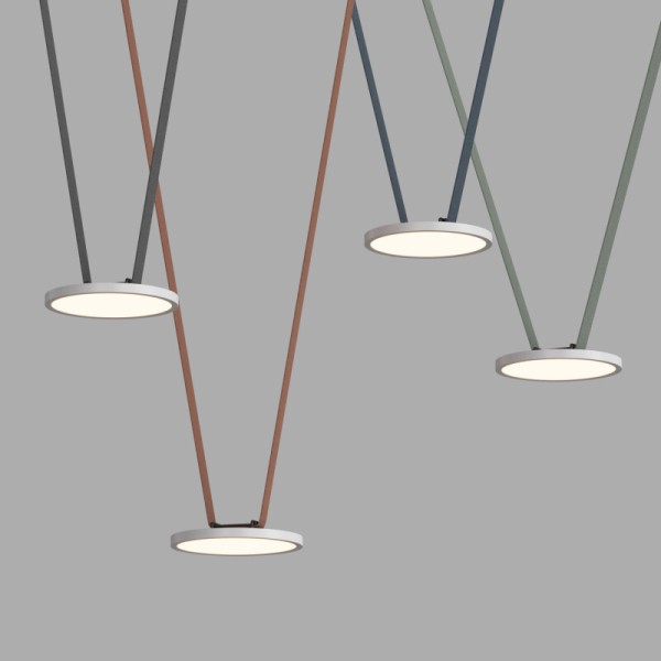 DK5567-WH+BK Cветильник для трека-ремня Belty, серия Flow, со светодиодом, D168*H29.5мм, 48V DC, 10W, RA90, 120°, 3000K, IP20, белый с черным, алюминий