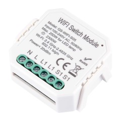 ST9000.500.01C WI-FI реле 1 канал,250W, IP20, L46xW46xH18, 230V, Белый AROUND
