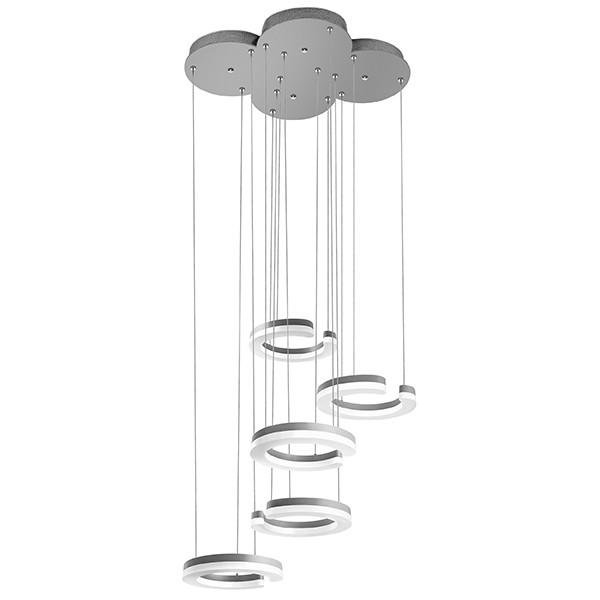 763449 Подвес UNITARIO 46W LED 5060LM СЕРЕБРО МАТОВЫЙ 4000K