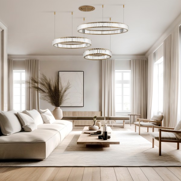 SL1622.313.03 Люстра подвесная ST-Luce Латунь/Прозрачный LED 1*122W 4000K TIVOLI