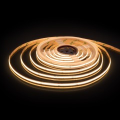 Светодиодная лента 24 В 11 Вт/м 352 Led/м COB IP20, теплый белый 3300K, 5 м Лента светодиодная 24V 11W 352Led COB IP20 теплый белый, 5м