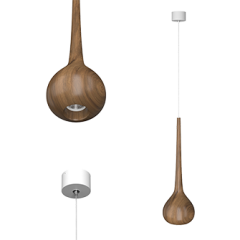 Подвесной (накладной) светильник WoodDrop Big Black под сменную лампу