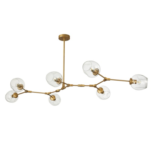 SLE154823-07 Светильник подвесной Золотистый/Прозрачный E27 7*40W RAMETTO