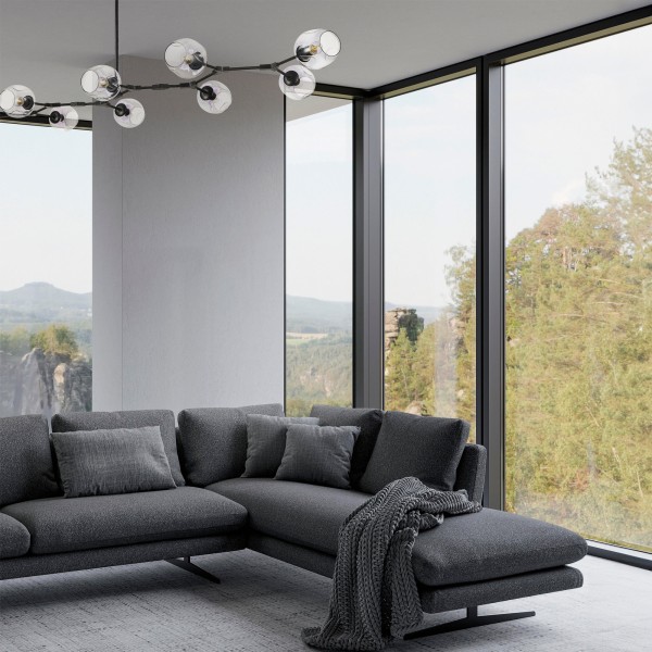 SLE154823-07 Светильник подвесной Золотистый/Прозрачный E27 7*40W RAMETTO