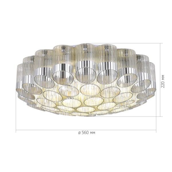 SL1662.102.19 Светильник потолочный ST-Luce Никель/Никель, Прозрачный E14 19*60W ACCORD