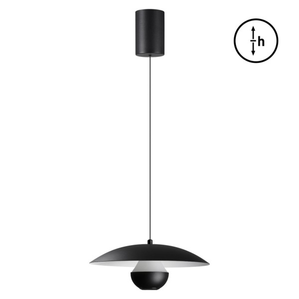 359336 OVER NT24 324 черный Светильник подвесной с механизмом регулировки высоты, провод 2м IP20 LED 4W вниз/3W вверх 760Лм 3000K 170-265V IMAN