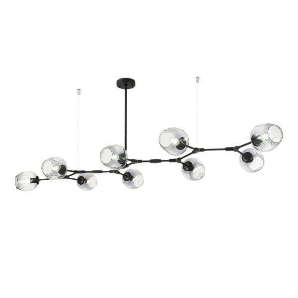 SLE154843-09 Светильник подвесной Черный/Дымчатый E27 9*40W RAMETTO