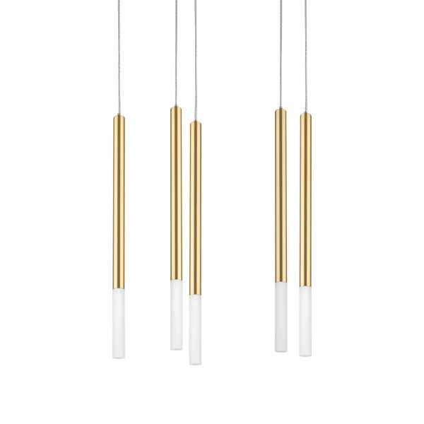 L8T747133 Люстра TUBO LED 40W 2000LM 360G ЗОЛОТО 3000K (574733+747133 (8 шт)