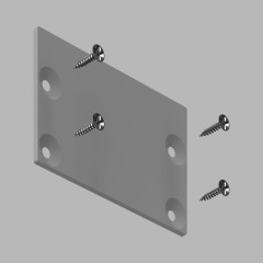 Заглушка для накладного профиля 13172-Z Black