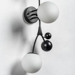 815537 Бра CROCO 3х5W (led) G9 ЧЕРНЫЙ МАТОВЫЙ/БЕЛЫЙ