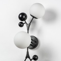 815537 Бра CROCO 3х5W (led) G9 ЧЕРНЫЙ МАТОВЫЙ/БЕЛЫЙ