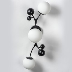 815537 Бра CROCO 3х5W (led) G9 ЧЕРНЫЙ МАТОВЫЙ/БЕЛЫЙ