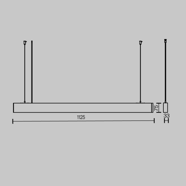 Подвесной светильник Technical P051PL-36W2.7-6K-B