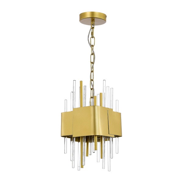 SL1633.203.04 Люстра подвесная ST-Luce Матовое золото/Матовое золото,Прозрачный E14 4*40W OLVERA