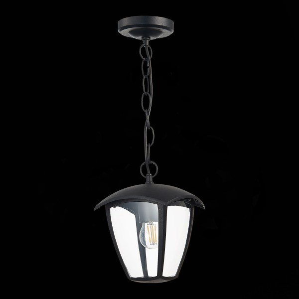 SL081.403.01 Светильник уличный подвесной ST-Luce Черный/Черный, Прозрачный E27 1*40W SIVINO