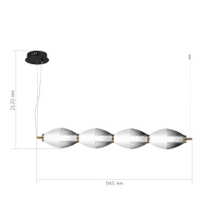SL6130.403.24 Светильник подвесной ST-Luce Черный/Белый, Дымчатый LED 1*28W 3000K ICE