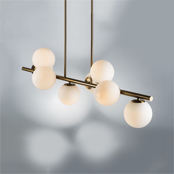 815083 Люстра CROCO 8х40W E14 ЛАТУНЬ