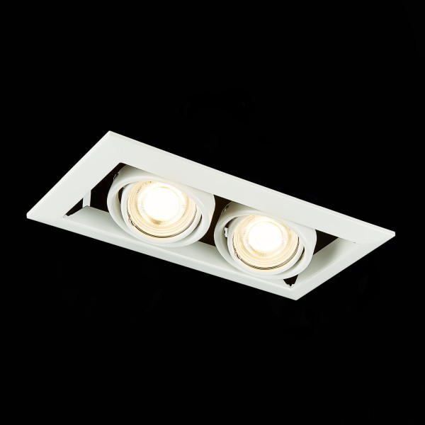 ST250.558.02 Св-к встр. Черный, Белый GU10 2*50W IP20 L245xW126xH70 220V Без ламп Встраиваемые светильники