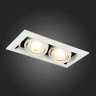 ST250.558.02 Св-к встр. Черный, Белый GU10 2*50W IP20 L245xW126xH70 220V Без ламп Встраиваемые светильники