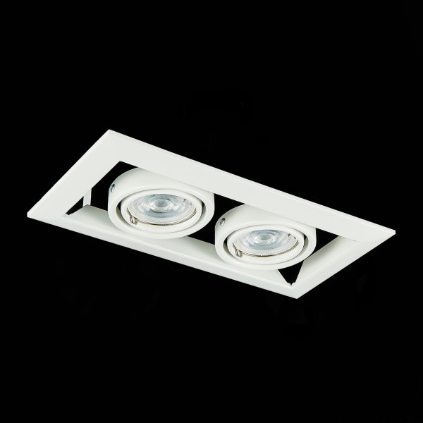 ST250.558.02 Св-к встр. Черный, Белый GU10 2*50W IP20 L245xW126xH70 220V Без ламп Встраиваемые светильники