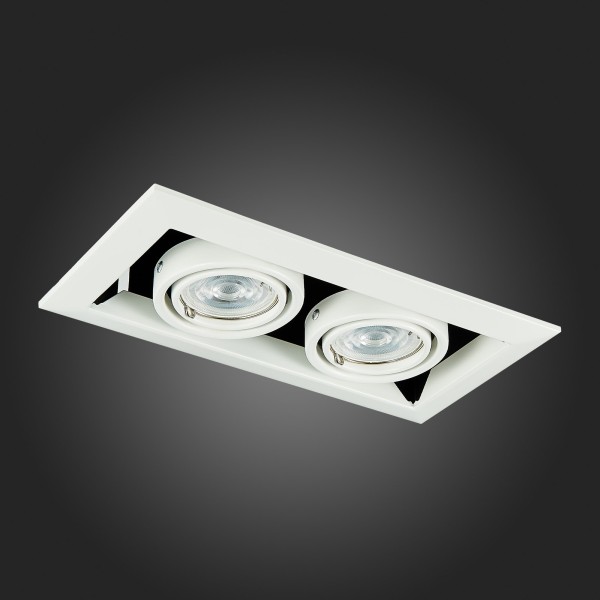 ST250.558.02 Св-к встр. Черный, Белый GU10 2*50W IP20 L245xW126xH70 220V Без ламп Встраиваемые светильники