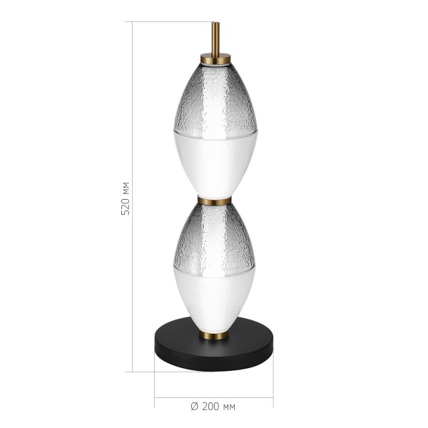 SL6130.404.12 Прикроватная лампа ST-Luce Черный/Белый, Дымчатый LED 1*16W 3000K ICE