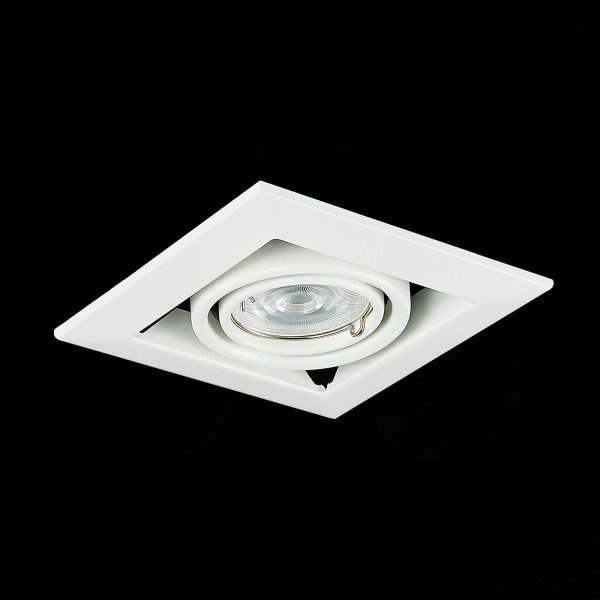 ST250.558.01 Св-к встр. Черный, Белый GU10 1*50W  IP20 L126xW126xH70 220V Без ламп Встраиваемые светильники